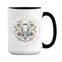 White Lion Nature King 15 Oz Coffee Mug | Artistshot