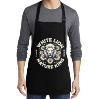 White Lion Nature King Medium-length Apron | Artistshot