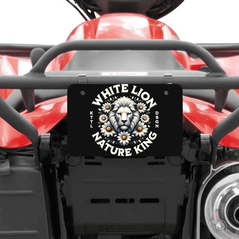 White Lion Nature King Atv License Plate | Artistshot