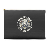 White Lion Nature King Accessory Pouches | Artistshot