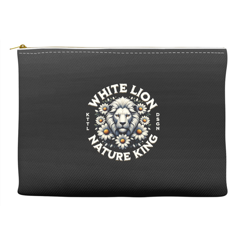 White Lion Nature King Accessory Pouches | Artistshot