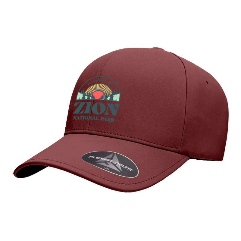 Retro Style Utah Zion National Park Seamless Cap | Artistshot