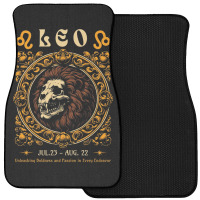 Zodiac Skull Lion Leo Vintage Front Car Mat | Artistshot