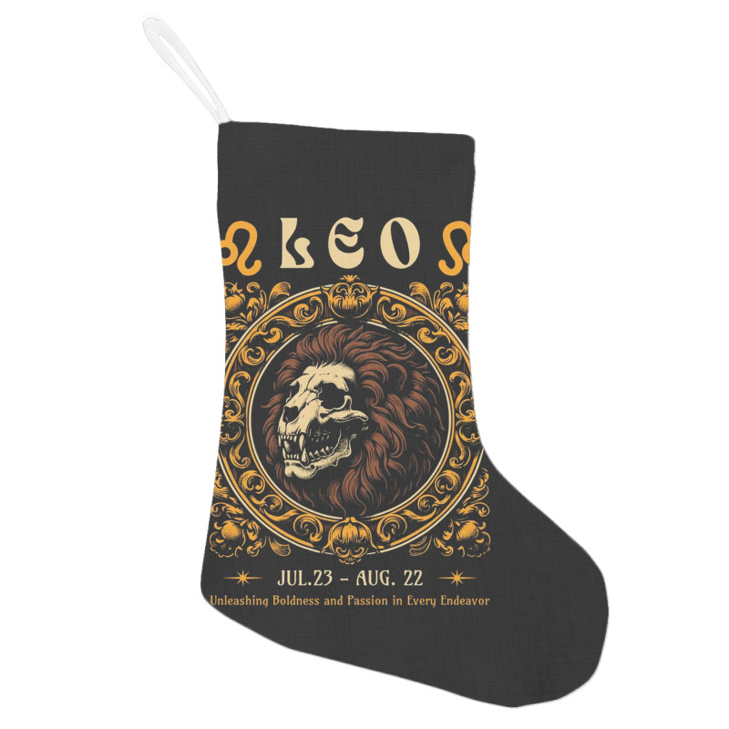 Zodiac Skull Lion Leo Vintage Holiday Stocking | Artistshot