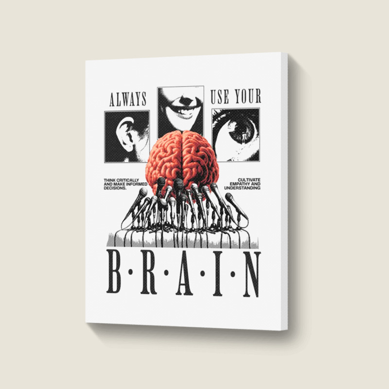 Always Use Your Brain Portrait Canvas Print | Artistshot