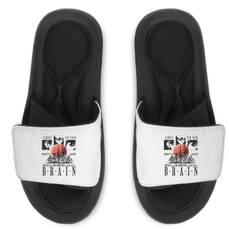 Always Use Your Brain Slide Sandal | Artistshot