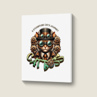 Cat Boss, A Steampunk Cat's Journey Portrait Canvas Print | Artistshot