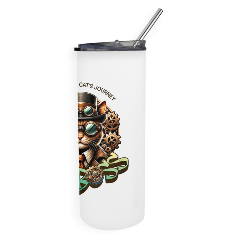 Cat Boss, A Steampunk Cat's Journey Skinny Tumbler | Artistshot