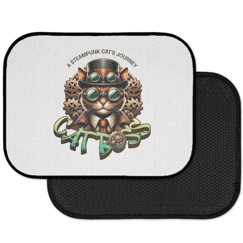 Cat Boss, A Steampunk Cat's Journey Rear Car Mat | Artistshot