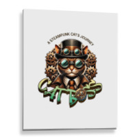 Cat Boss, A Steampunk Cat's Journey Metal Print Vertical | Artistshot