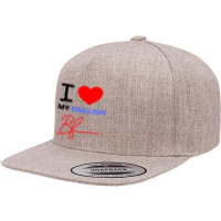 English Bf  I Love My English Boyfriend 5 Panel Snapback Cap | Artistshot