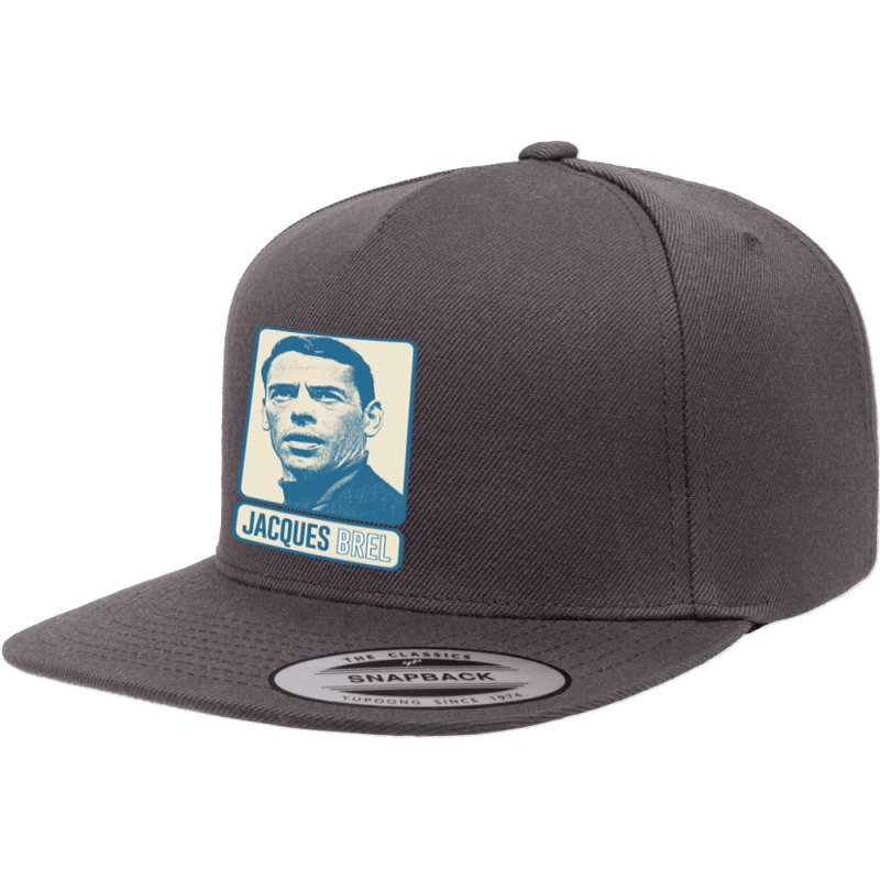 Jacques Brel ? Vintage Look Fan Design-xrkt2 5 panel snapback cap by Quick Scully | Artistshot