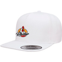 Angry Rooster With Large Glossy Red Comb On Top 5 Panel Snapback Cap | Artistshot