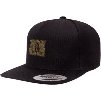 Gold – Go Forward In The Courage Of Your Love Alabaster Deplume-giga 5 Panel Snapback Cap | Artistshot