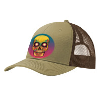 Vintage Sugar Skull Hand Illustration Calavera Pa Trucker Cap | Artistshot