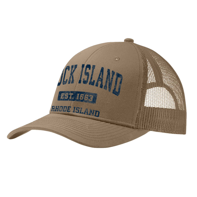 Block Island Rhode Island Ri Vintage Athletic Sports Design Pa Trucker Cap by Deluxe | Artistshot