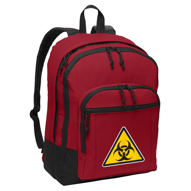 Yellow Biohazard Warning Sign Zombie Infected T Shirt Basic Backpack | Artistshot