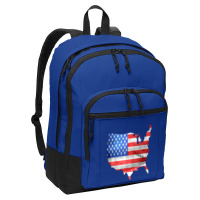 Usa Flag On Usa Map Basic Backpack | Artistshot