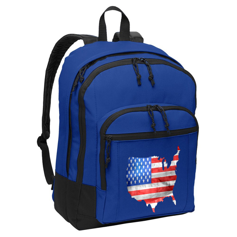 Usa Flag On Usa Map Basic Backpack | Artistshot