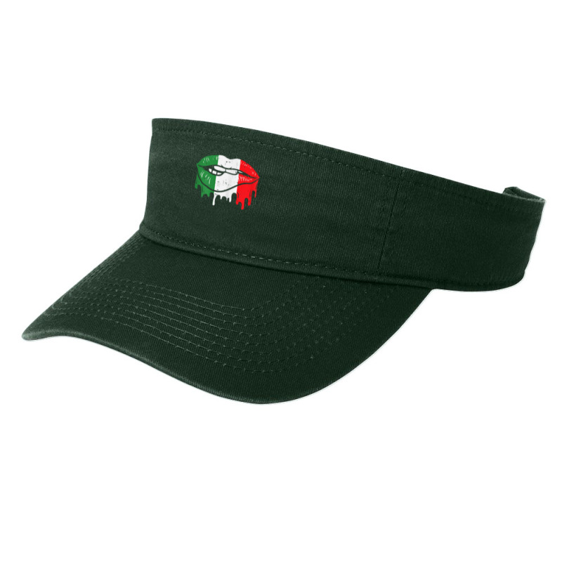 Womens Drippin Mexican Flag Lip Bite Cinco De Mayo Patriotic Women T S Fashion Visor | Artistshot