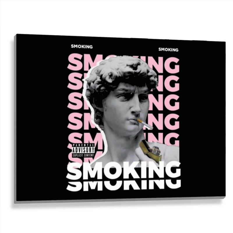 Smoking Metal Print Horizontal | Artistshot