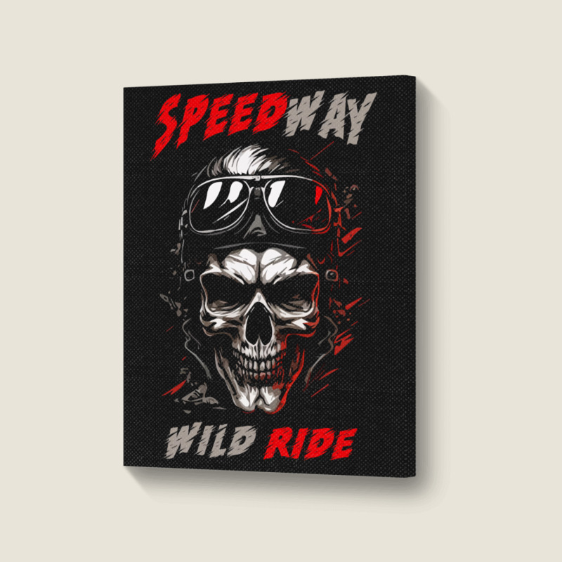 Speed Way Wild Ride Portrait Canvas Print | Artistshot