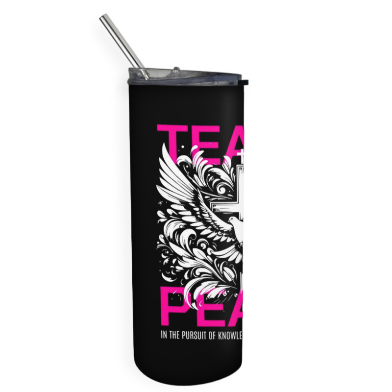 Teach Peace Skinny Tumbler | Artistshot