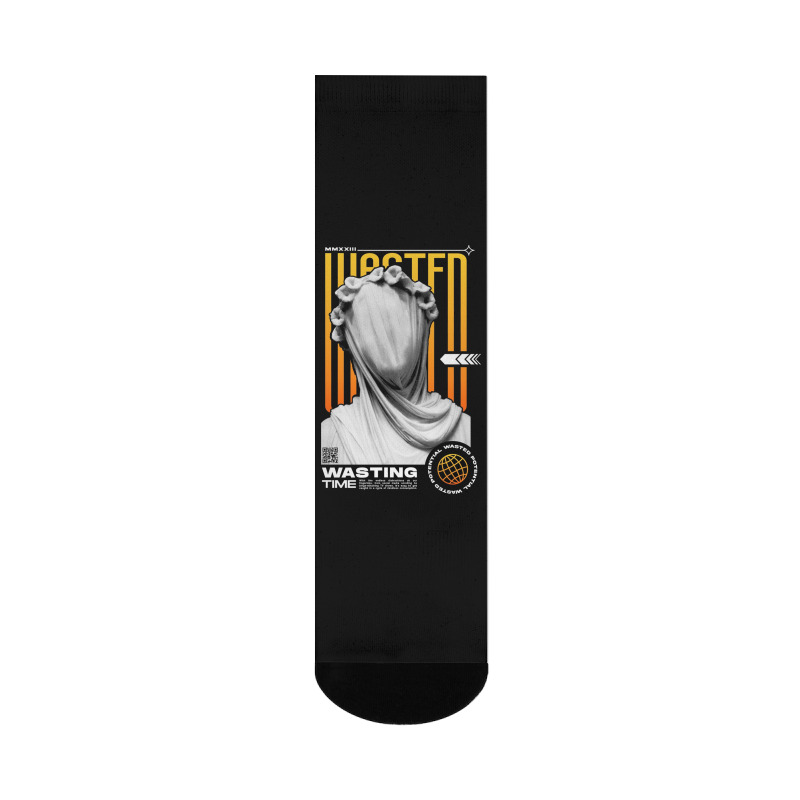 Wasting Time Crew Socks | Artistshot