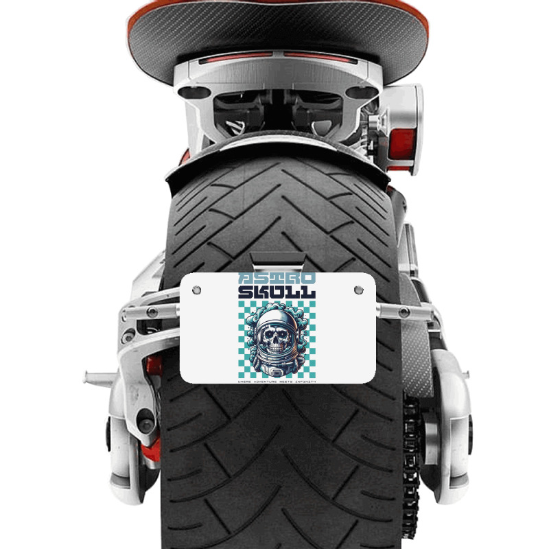 Astro Skull Motorcycle License Plate | Artistshot