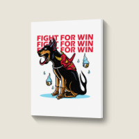 Fight For Win Portrait Canvas Print | Artistshot