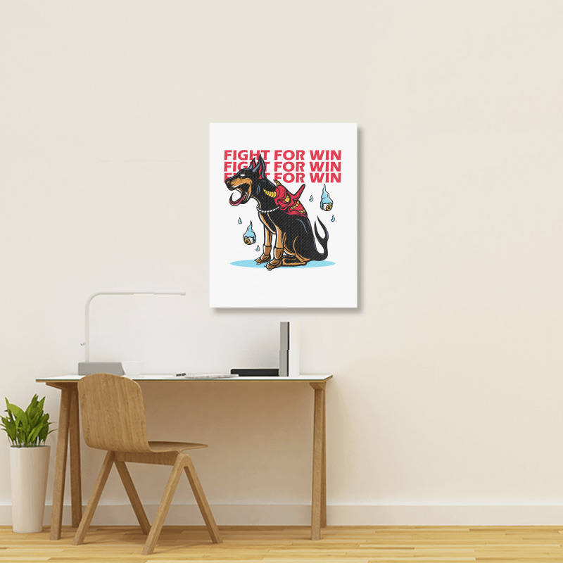 Fight For Win Portrait Canvas Print | Artistshot