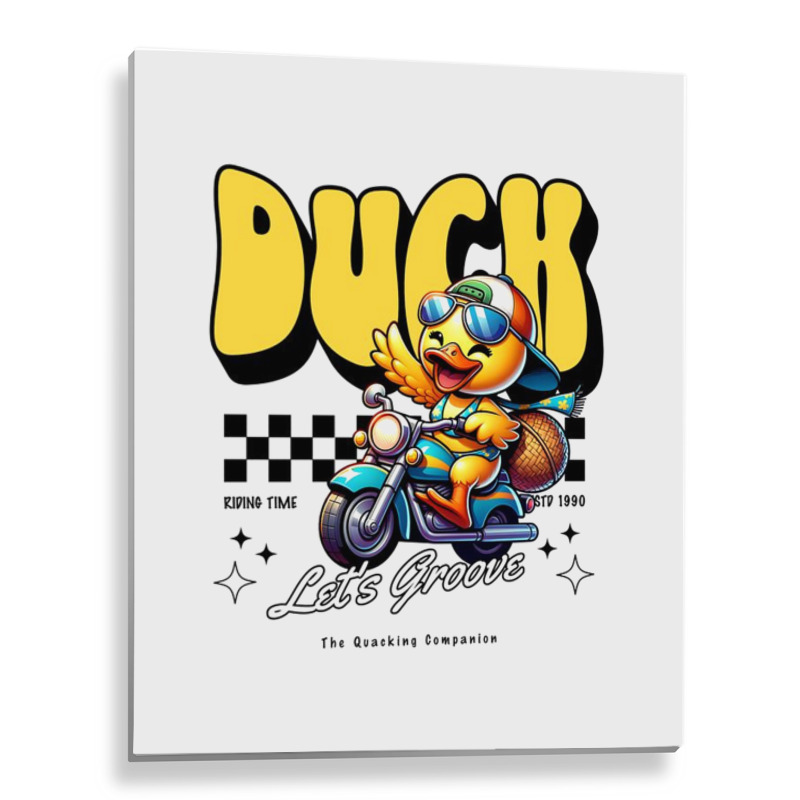 Happy Duck Metal Print Vertical | Artistshot