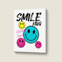 Smile Hug Portrait Canvas Print | Artistshot