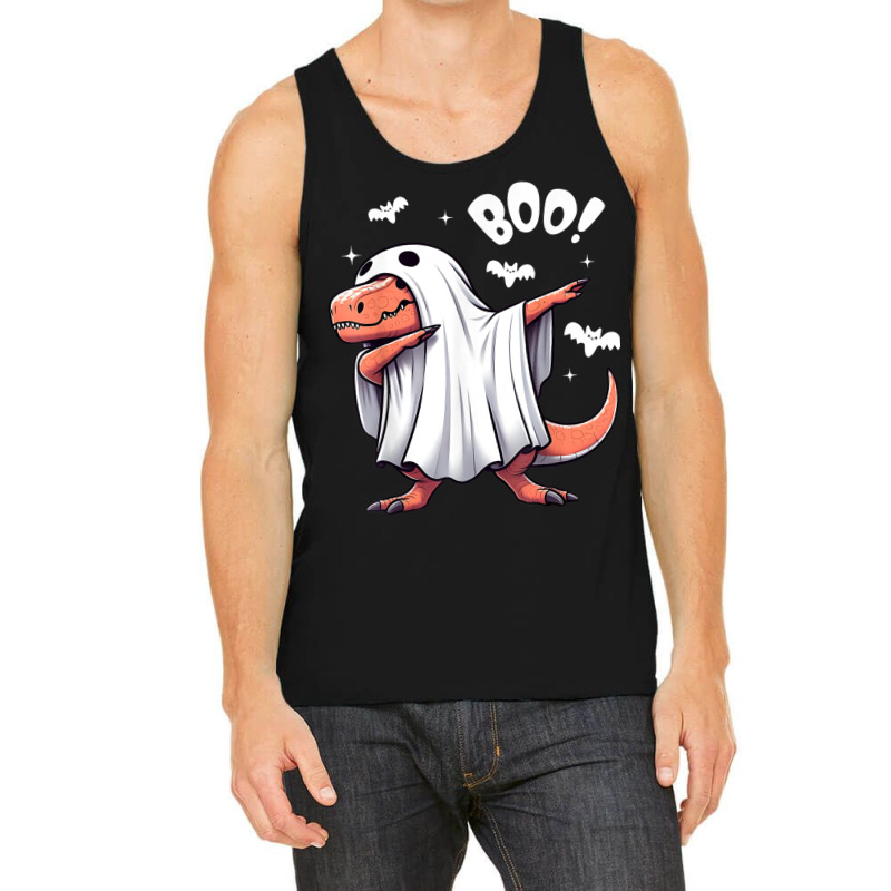 Funny Dabbing Dinosaur Spooky Halloween Boo Tank Top | Artistshot