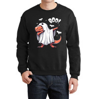 Funny Dabbing Dinosaur Spooky Halloween Boo Crewneck Sweatshirt | Artistshot