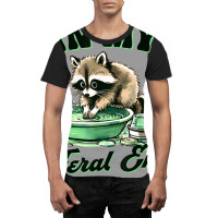 Funny Raccoon Saying In My Feral Era Graphic T-shirt | Artistshot