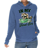 Funny Raccoon Saying In My Feral Era Lightweight Hoodie | Artistshot