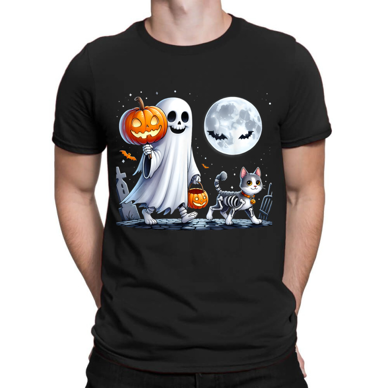 Halloween Ghost Cat Lovers T-shirt | Artistshot