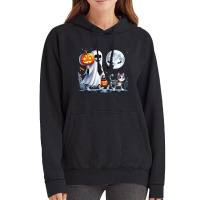 Halloween Ghost Cat Lovers Vintage Hoodie | Artistshot