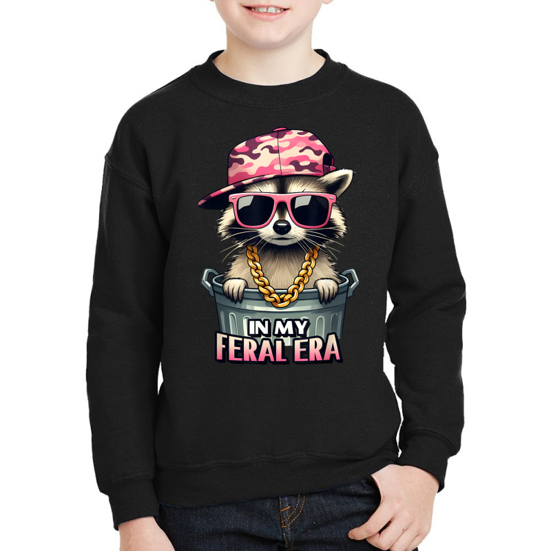 In My Feral Raccoon Era Youth Sweatshirt by Teresa Simmons | Artistshot