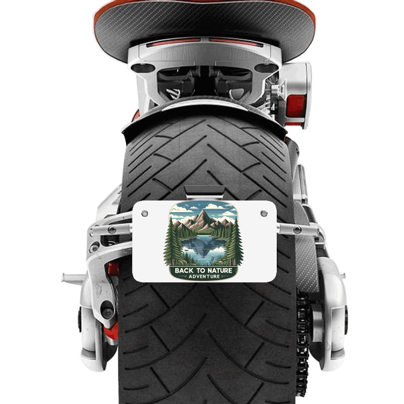 Back To Nature Motorcycle License Plate | Artistshot