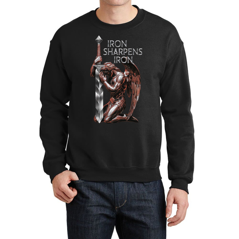 The Archangel Kneeling In Prayer Crewneck Sweatshirt | Artistshot