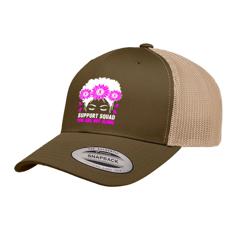 Awareness Support Squad Messy Bun Pink Warrior Retro Trucker Cap | Artistshot