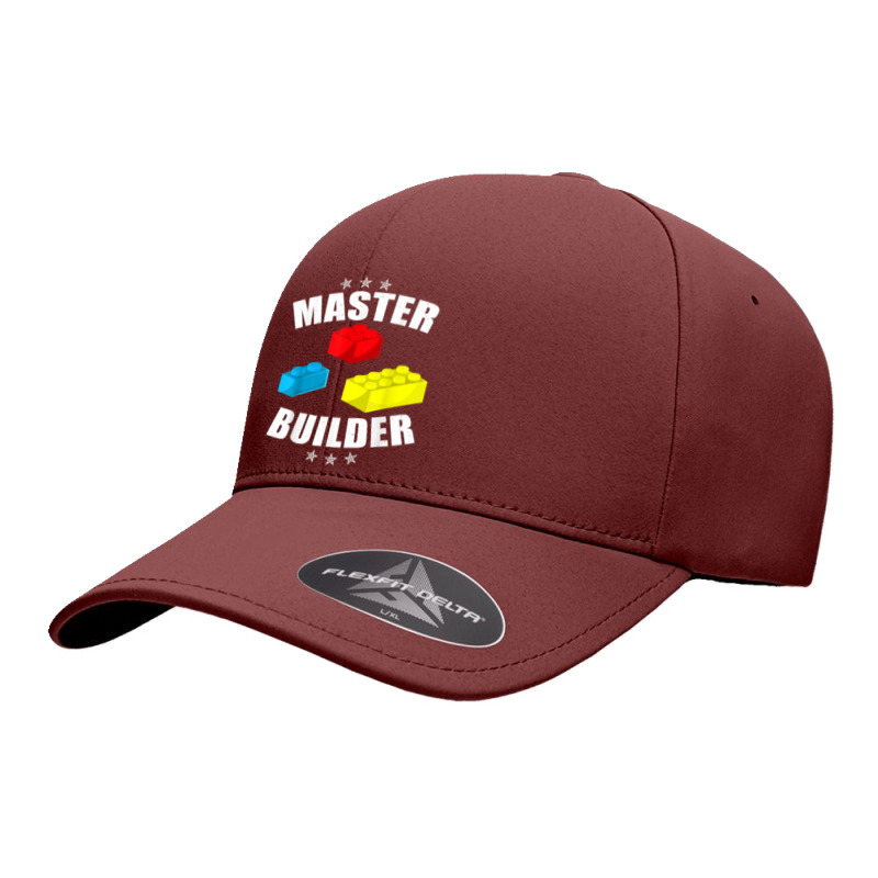 Brick Builder Funny Blocks Building Master Builder Toys Gift T Shirt Seamless Cap | Artistshot