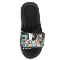 I Never Quilt Alone I Have Cats Slide Sandal | Artistshot