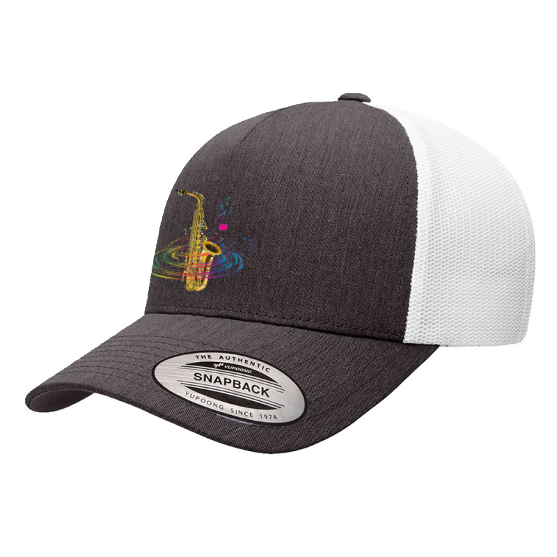 Sax Player Saxophonist Music Notes Saxophone Yupoong Trucker Cap by Kosdapen517 | Artistshot