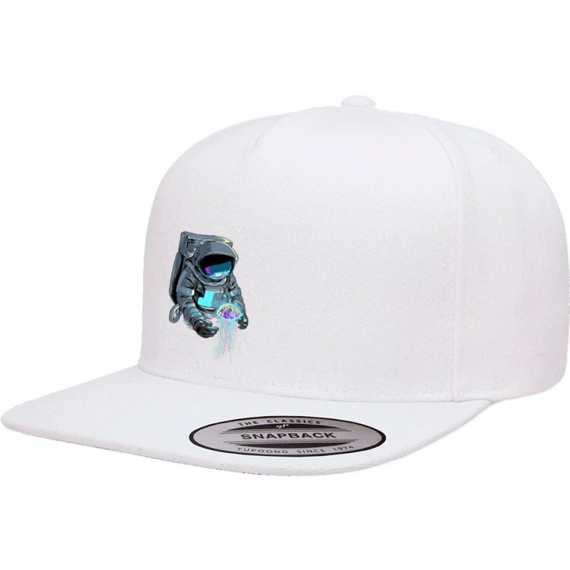 Space Jelly Fish Astronaut Science Galaxy Spaceman Cosmonaut 5 Panel Snapback Cap | Artistshot