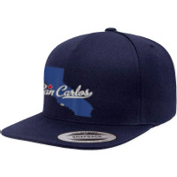 San Carlos California San Diego Ca Map 5 Panel Snapback Cap | Artistshot