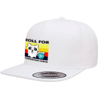 Roll For Intimidation Check 5 Panel Snapback Cap | Artistshot