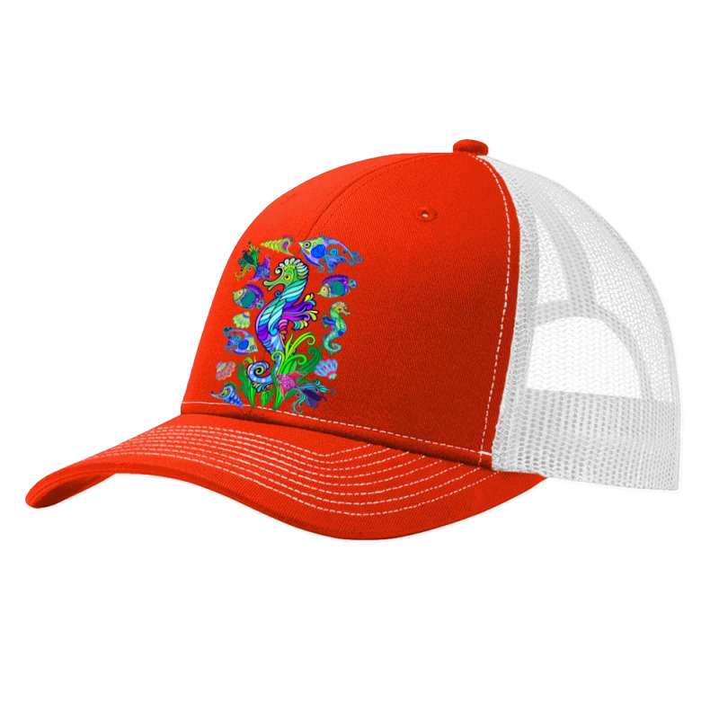 Marine Biologist Ocean Life Drawing Seahorse Pa Trucker Cap | Artistshot